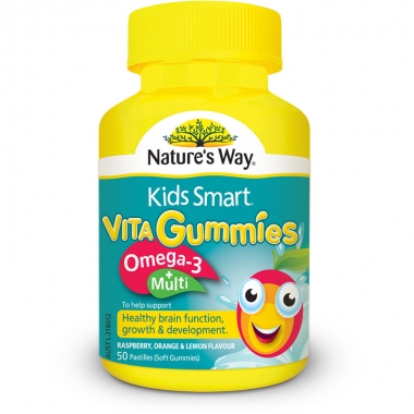 Nature's Way 佳思敏儿童维生素软糖 Omega-3 + 复合维生素 50粒 2019年5月到期